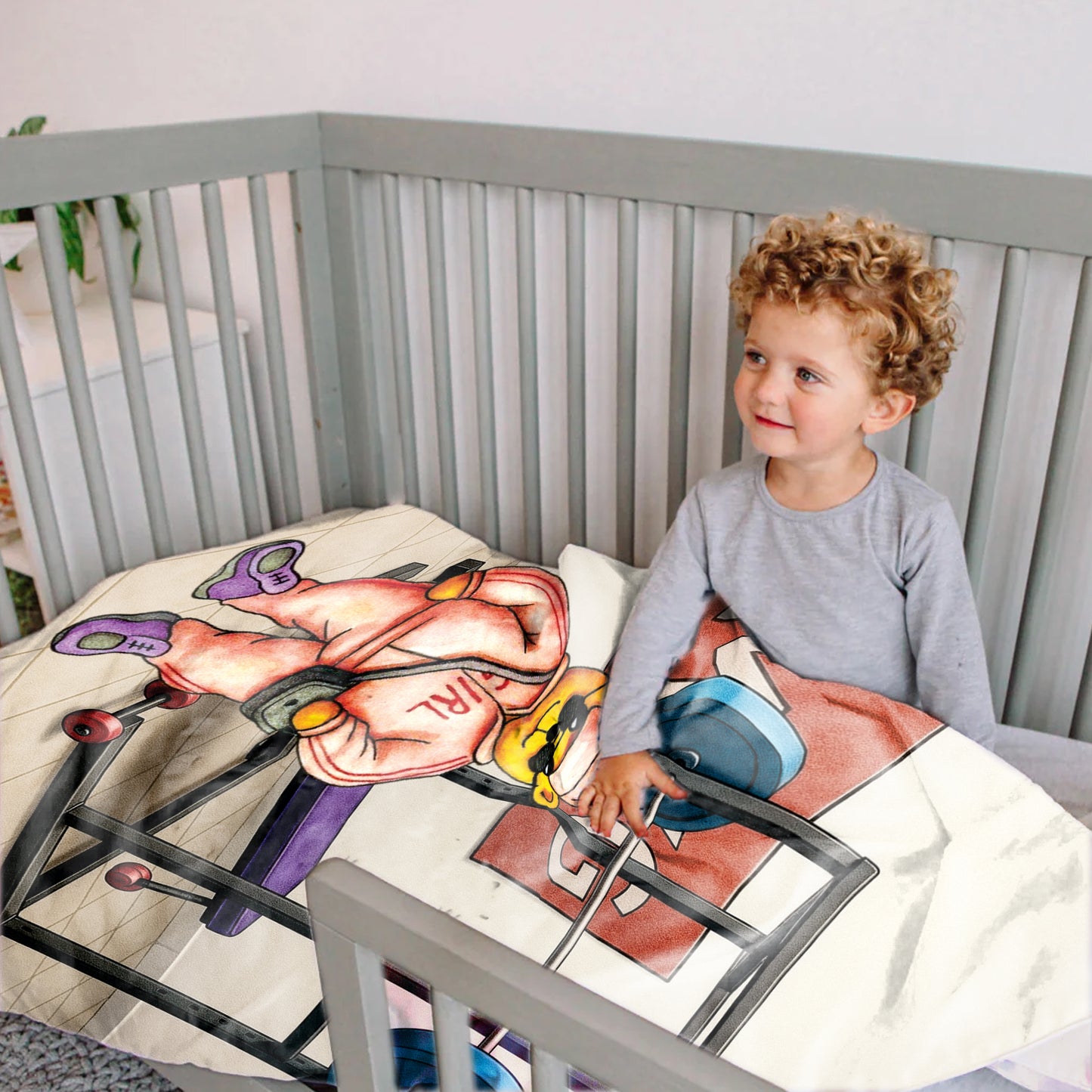 Laala Goes To The Gym Cot Set by Wikus Hattingh
