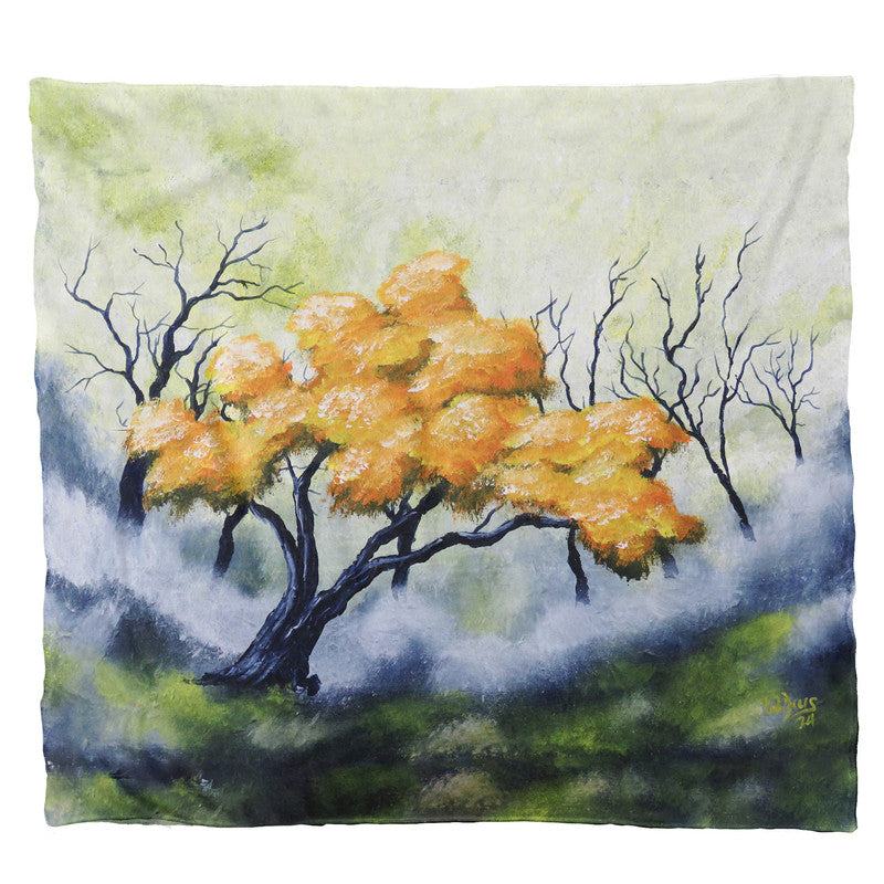 Laat herfs Light weight fleece blanket By Wikus Hattingh