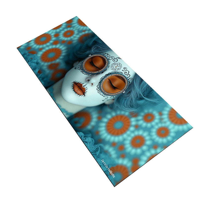 Lady in Blue Large Desk Pad by Wikus Schalkwyk