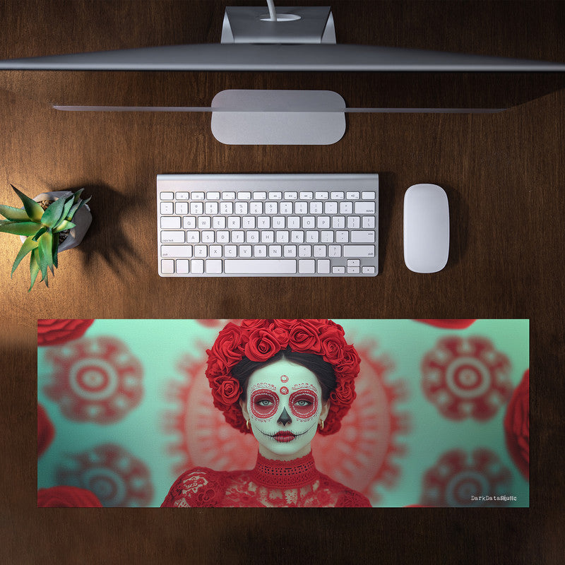 Lady in Red Large Desk Pad by Wikus Schalkwyk