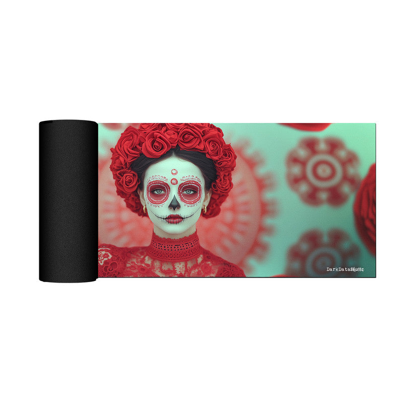 Lady in Red Large Desk Pad by Wikus Schalkwyk