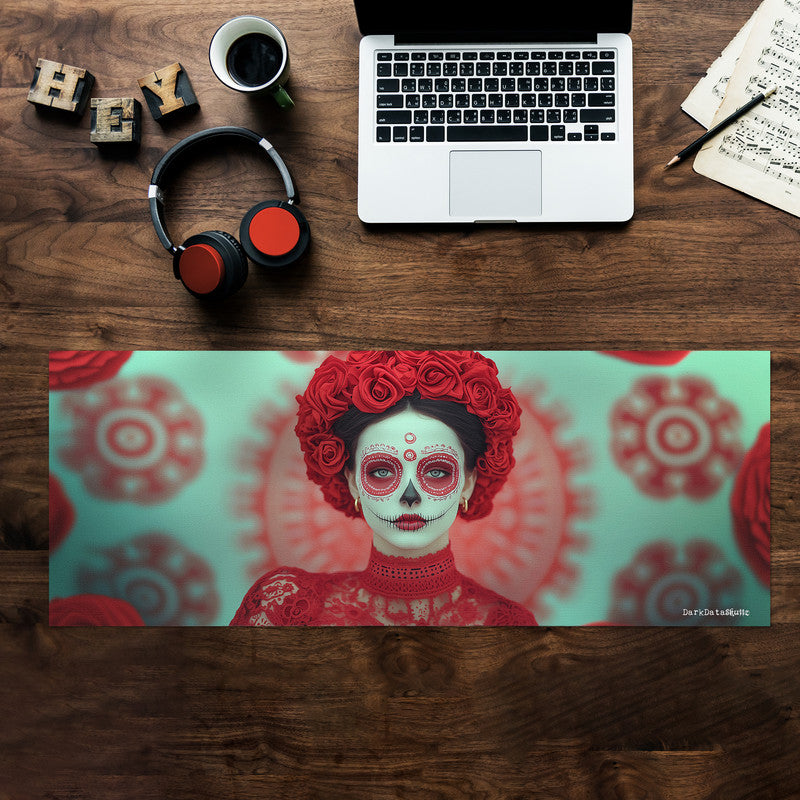 Lady in Red Large Desk Pad by Wikus Schalkwyk