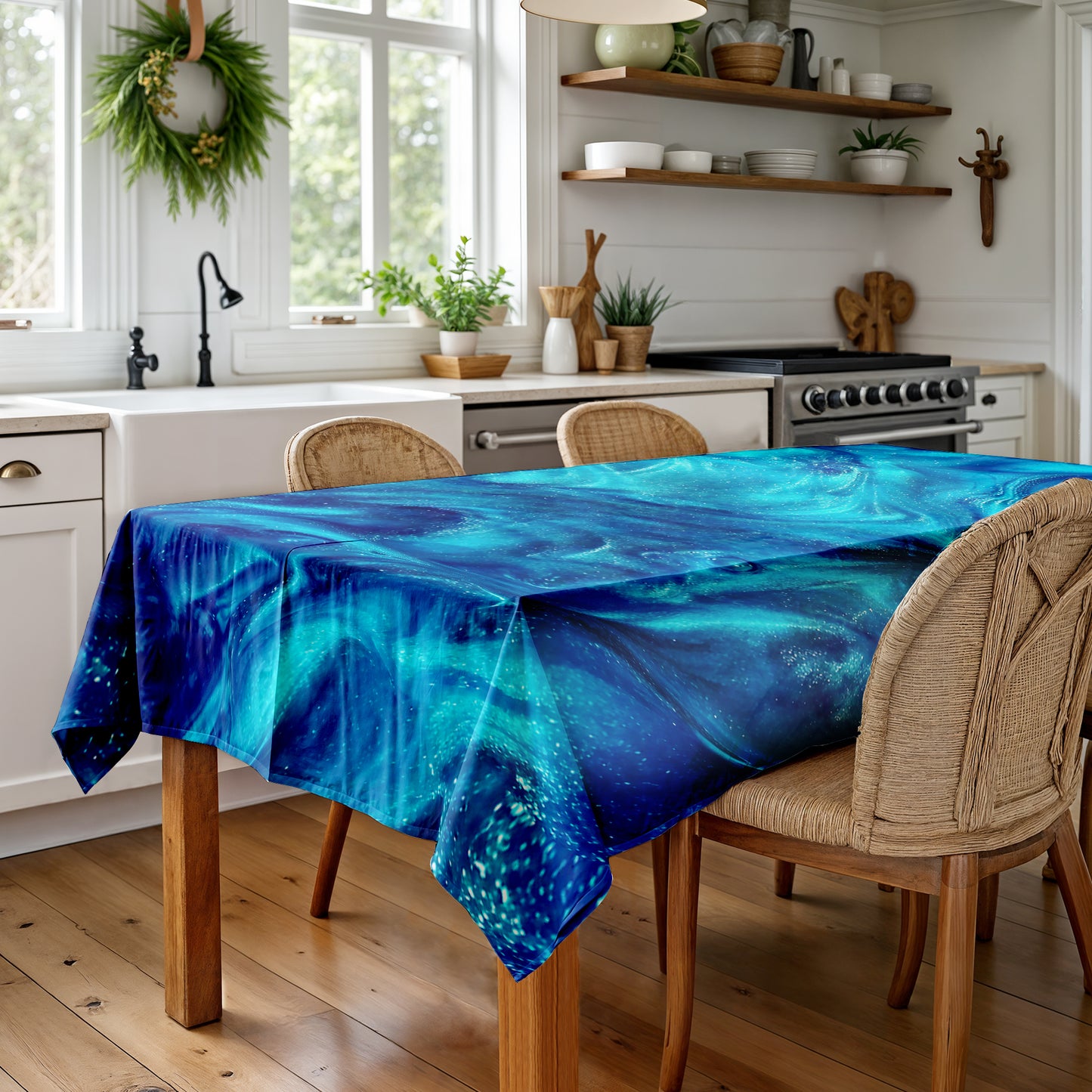 Lagoon Riddle Rectangle Tablecloth