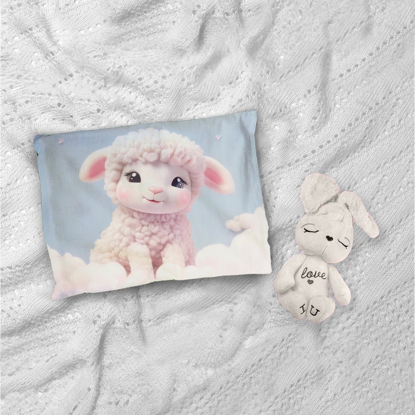 Lamb on a Cloud Cot Set