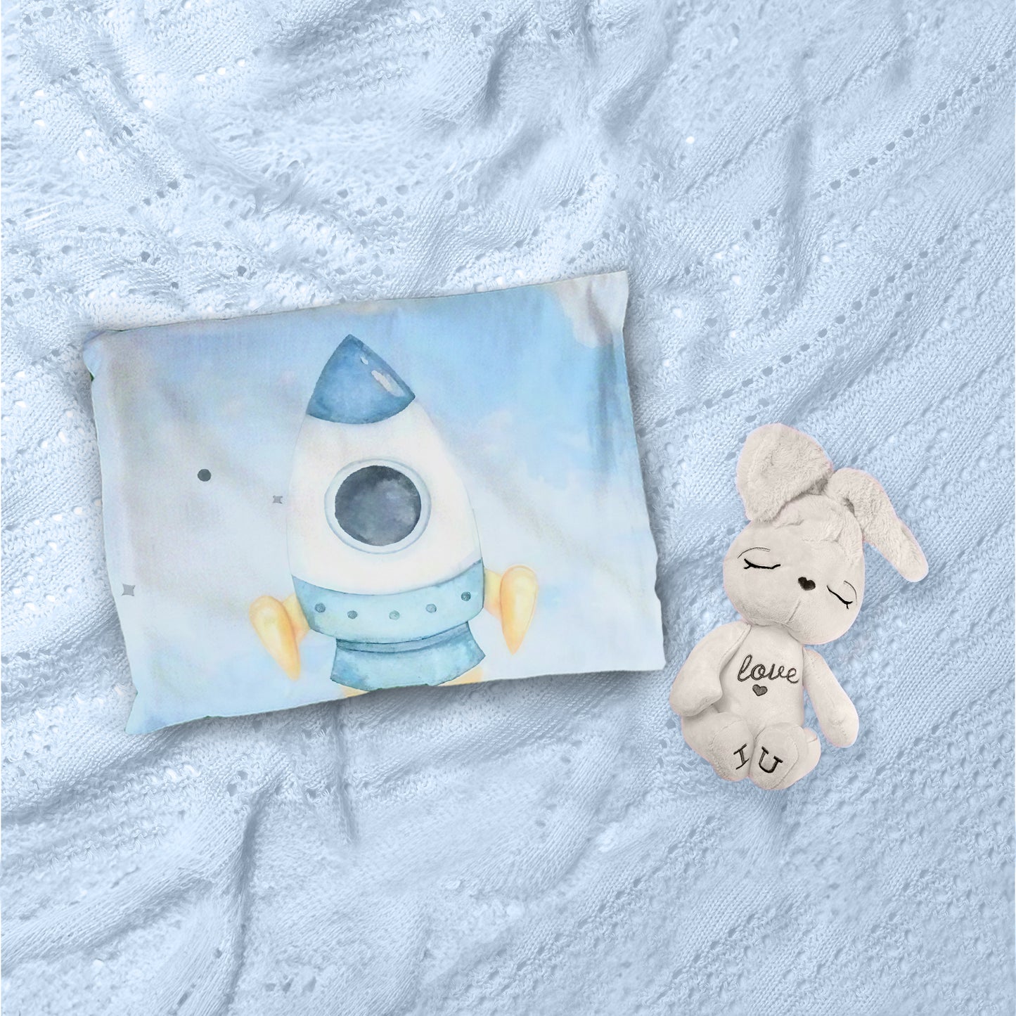Lamb on a Cloud Little Astronaut Cot Set