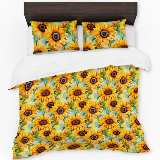 Large Sunflowers Duvet Cover Set