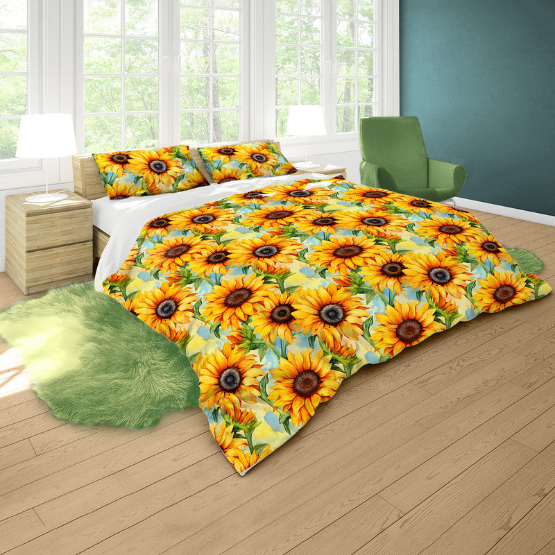 Large Sunflowers Duvet Cover Set