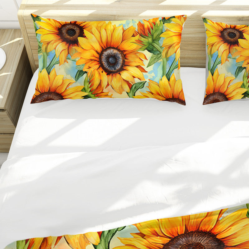 Large Sunflowers Duvet Cover Set