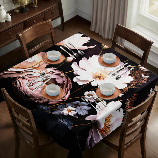 Late Afternoon Flowers Square Tablecloth