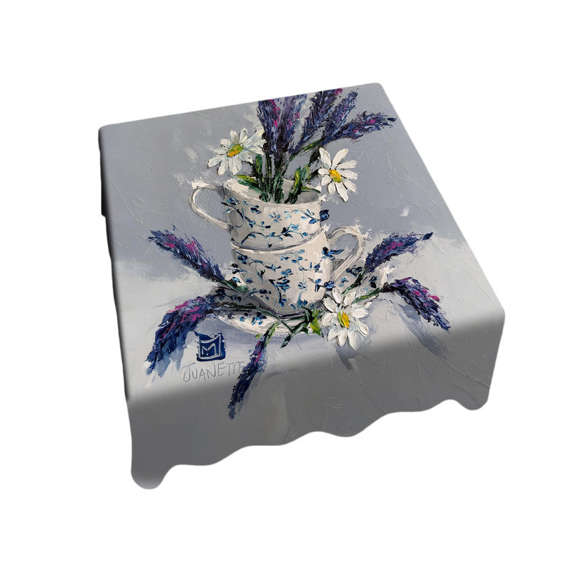 Lavender Haze Square Tablecloth by Juanette Menderoi
