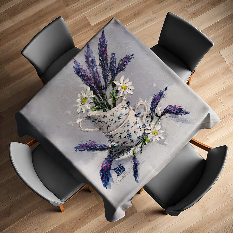 Lavender Haze Square Tablecloth by Juanette Menderoi