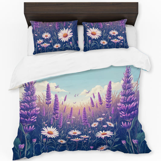 Lavender Meadow Whispers Duvet Cover Set