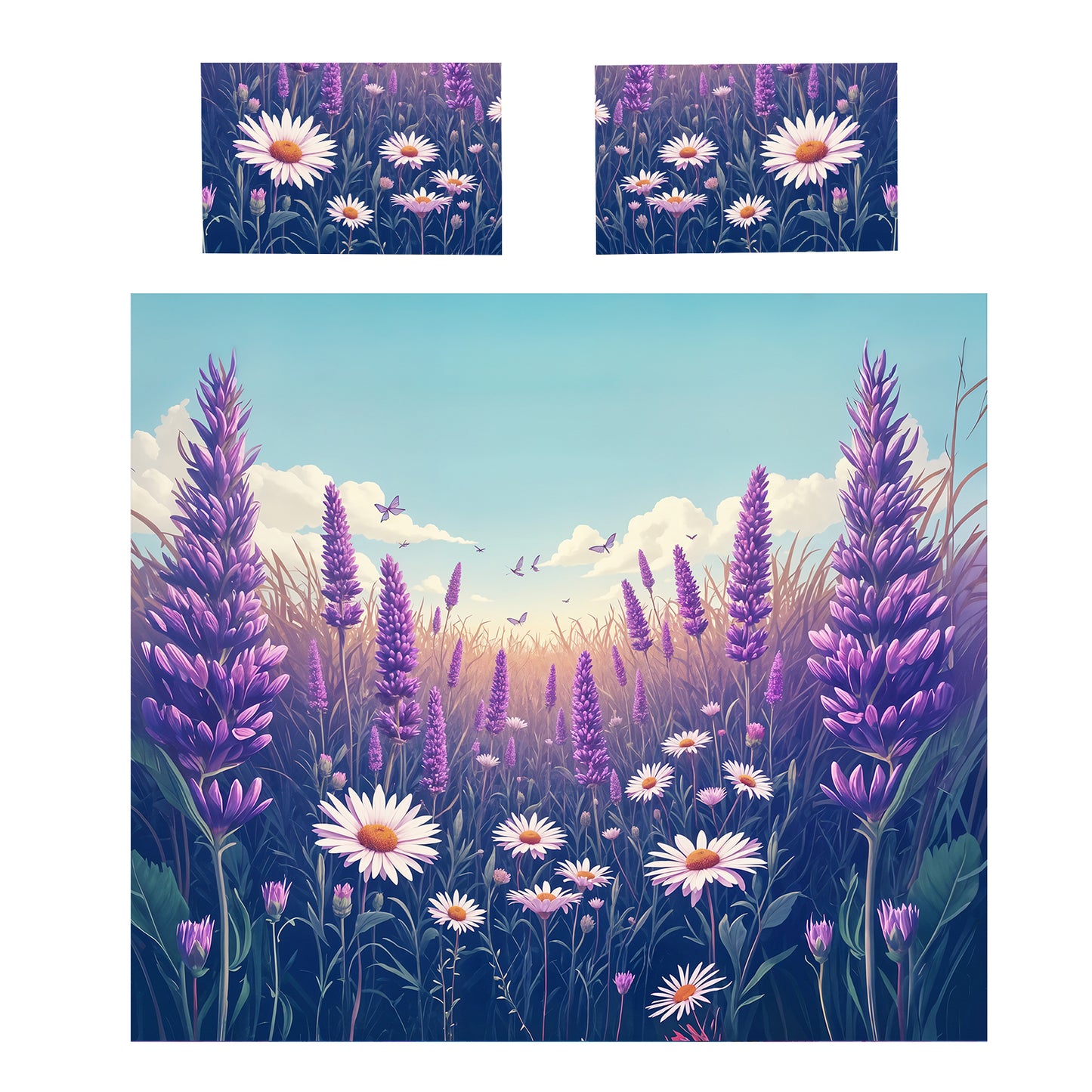 Lavender Meadow Whispers Duvet Cover Set
