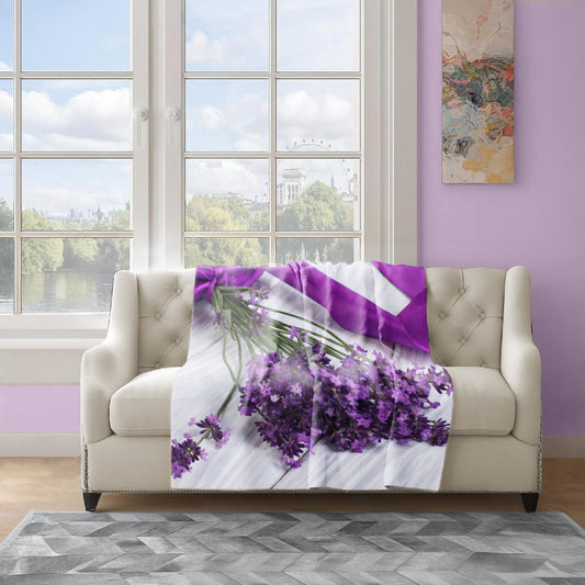 Lavender Light Weight Fleece Blanket