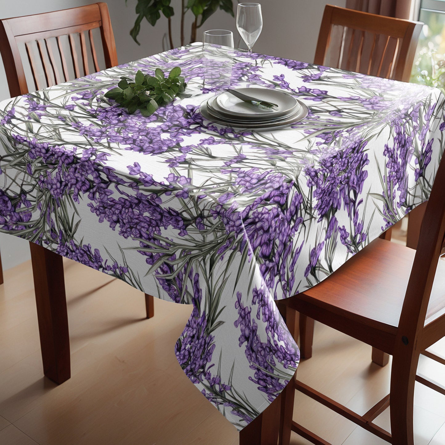 Lavender Field By Mark Van Vuuren Square Tablecloth