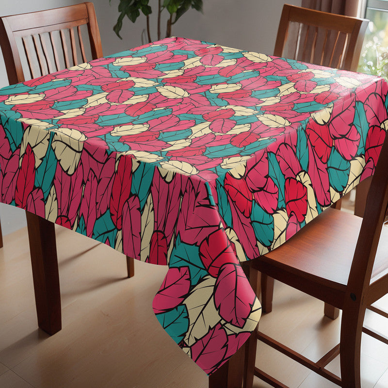Leafscape Red Bloom Square Tablecloth