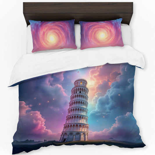 Leaning Tower of Pizza Duvet Cover Set