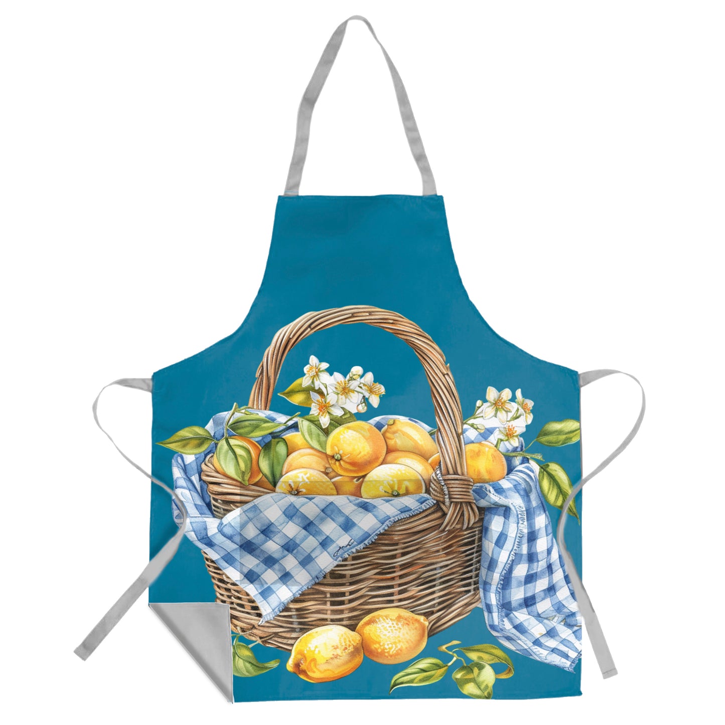 Lemon Basket on Blue Apron by Mark van Vuuren
