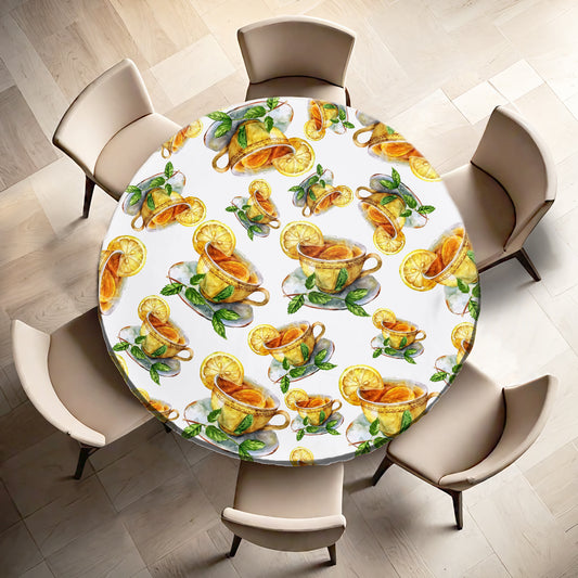 Lemon Tea Round Tablecloth by Mark van Vuuren
