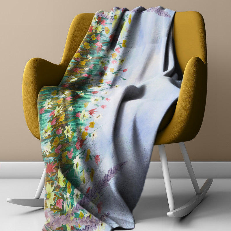 Lente Blomme Light Weight Fleece Blanket by Wikus Hattingh
