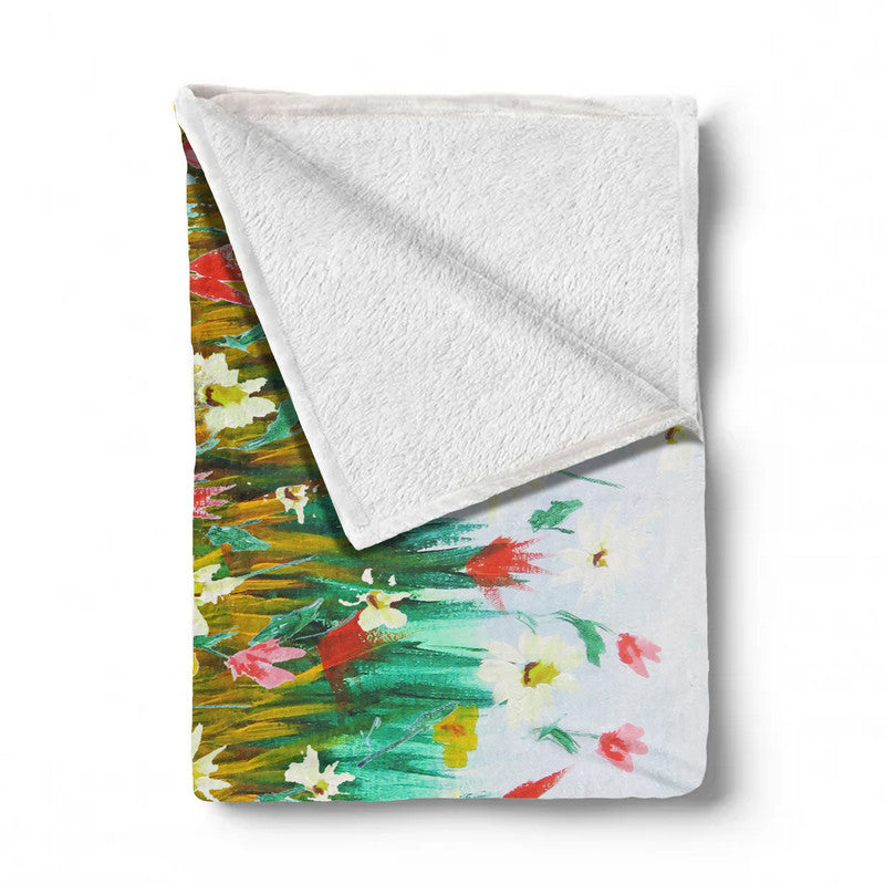 Lente Blomme Light Weight Fleece Blanket by Wikus Hattingh