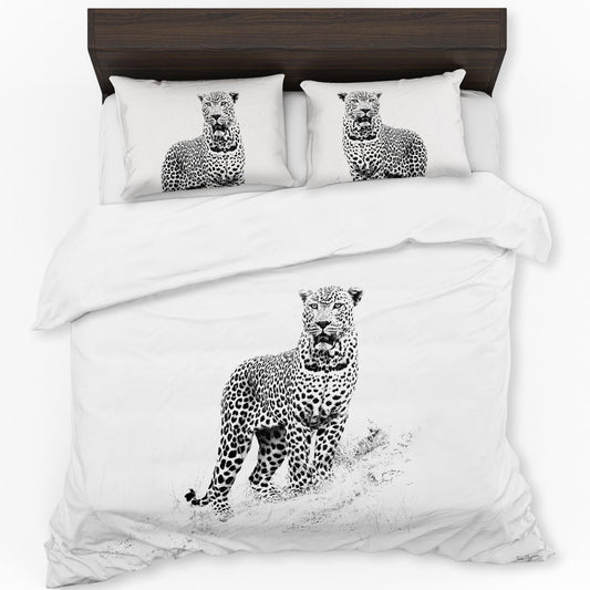Leopard Black White By Fanie Heymans Duvet Cover Set