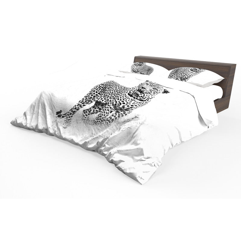 Leopard Black White By Fanie Heymans Duvet Cover Set