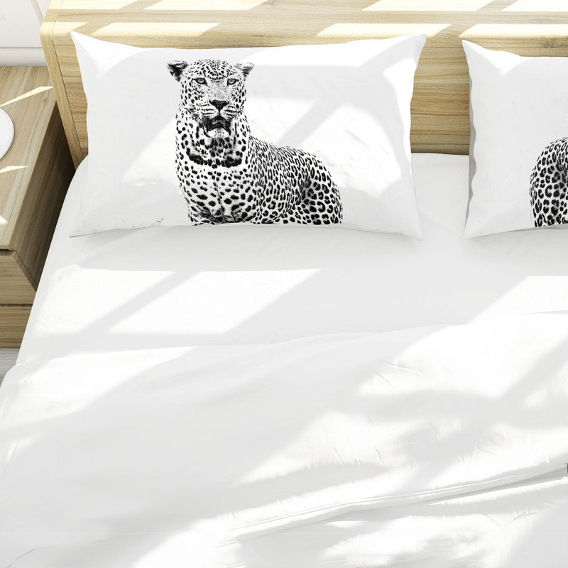 Leopard Black White By Fanie Heymans Duvet Cover Set