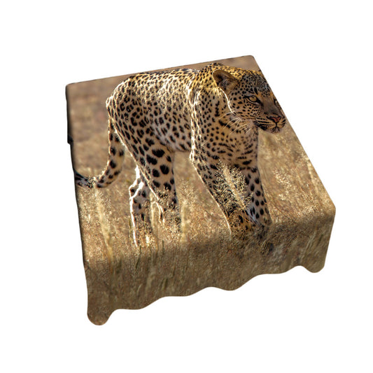 Leopard Kgalagadi Square Tablecloth By Fanie Heymans
