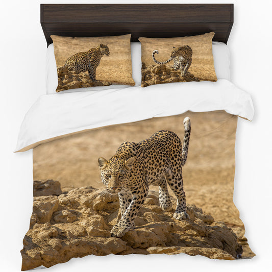 Leopard Stare Duvet Cover Set by Fanie Heymans