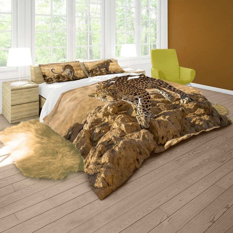 Leopard Stare Duvet Cover Set by Fanie Heymans