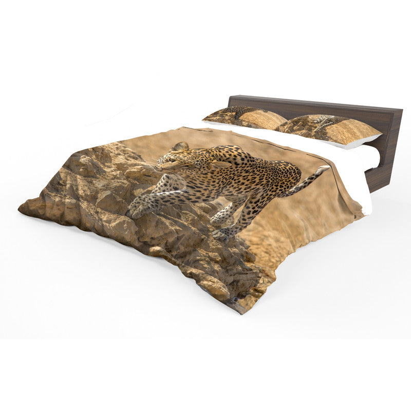 Leopard Stare Duvet Cover Set by Fanie Heymans