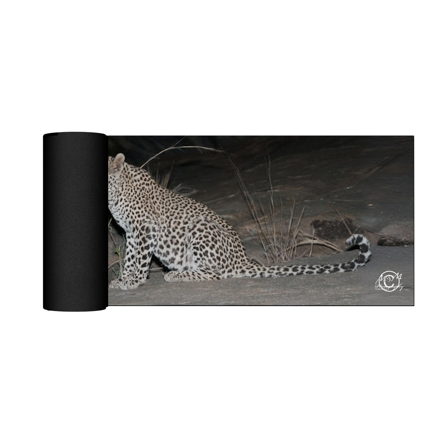 Leopard Licking Lips Desk Pad by Ferdie Muller