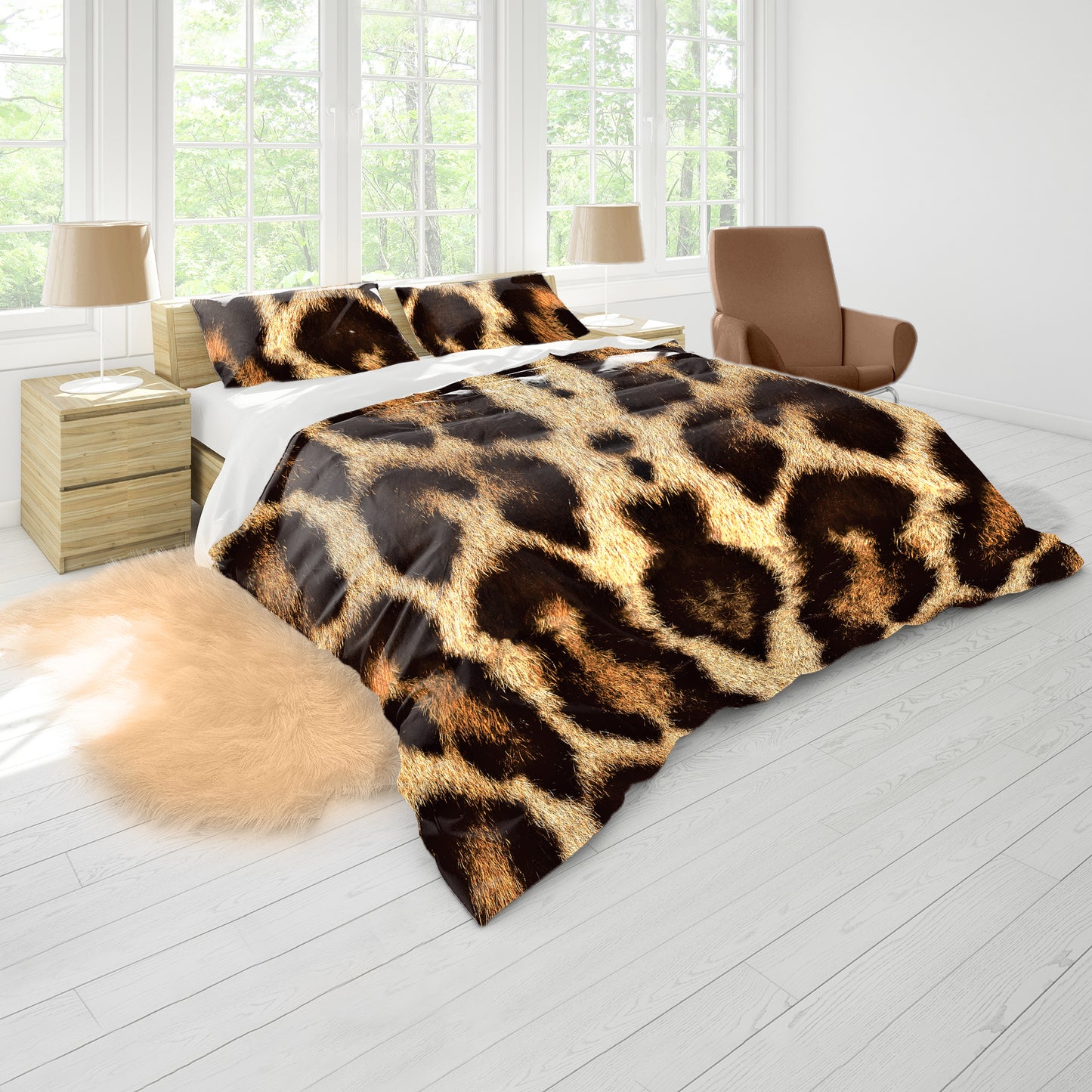 Leopard Skin Duvet Cover Set