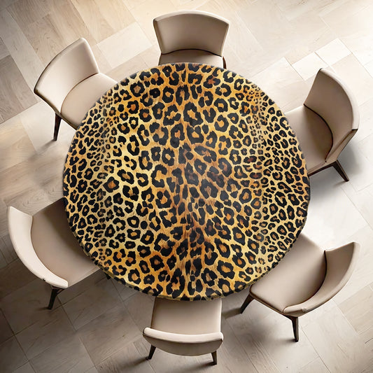 Leopard Veil Round Tablecloth