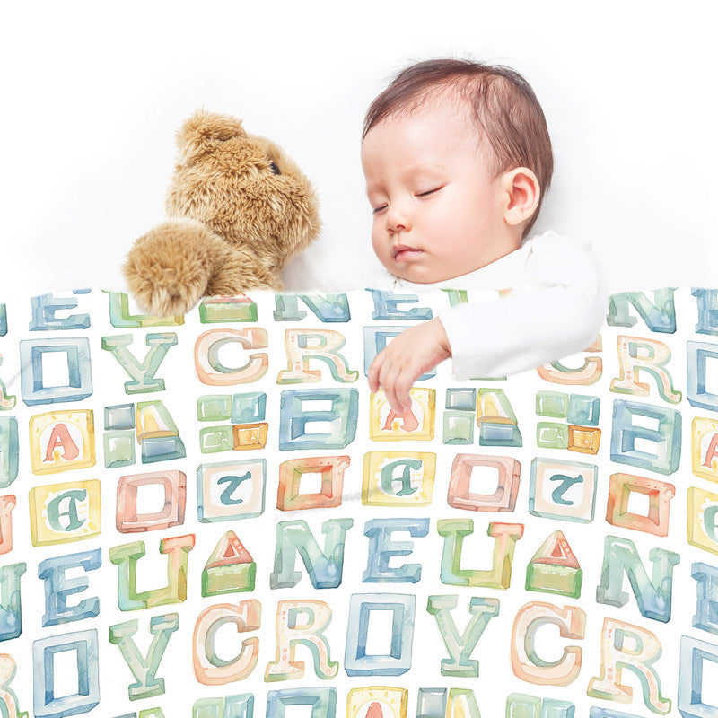 Letter Game Minky Blanket