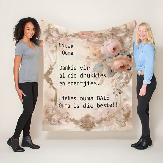 Lief Vir Jou Ouma Light Weight Fleece Blanket