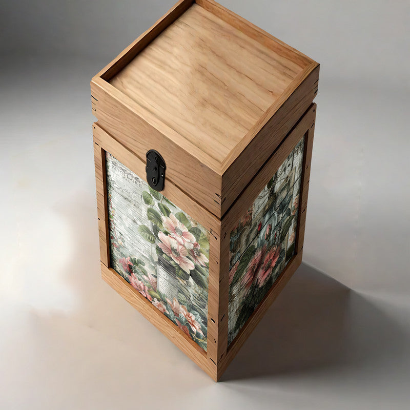 Life Memories Of Peach Flowers Decoupage A3