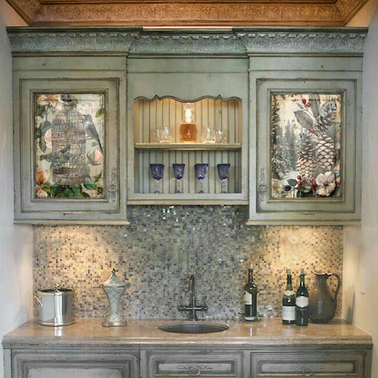 Life Memories of the Birds in the Pine Trees Decoupage A3