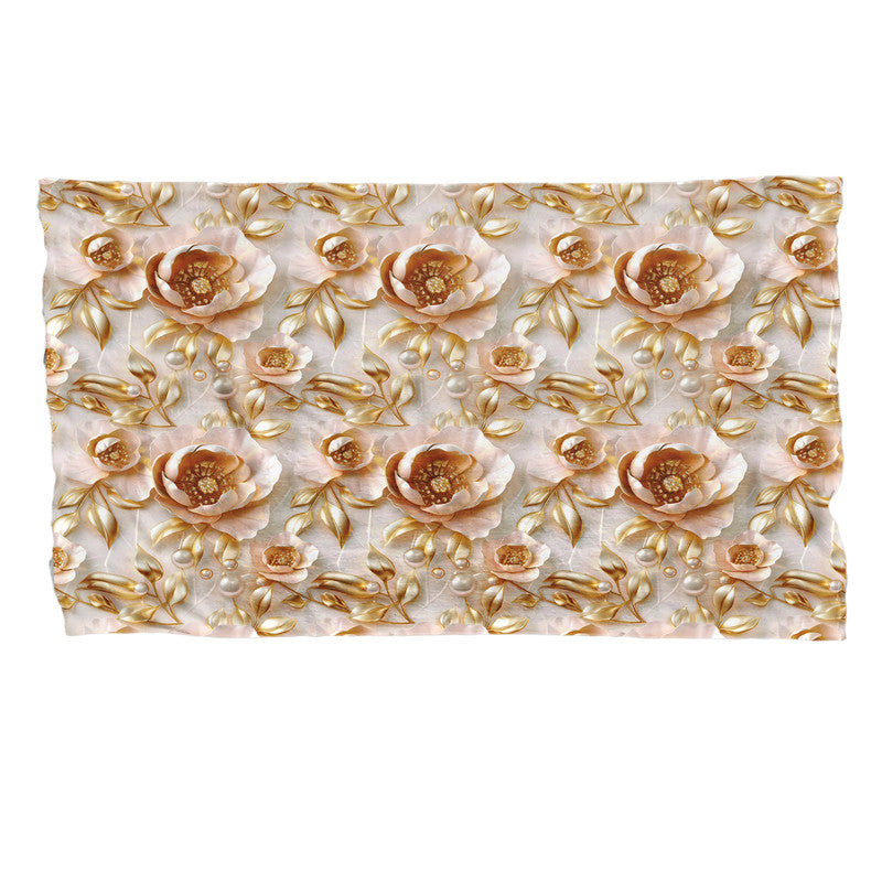 Light Cream Peonies Light Bed Throw