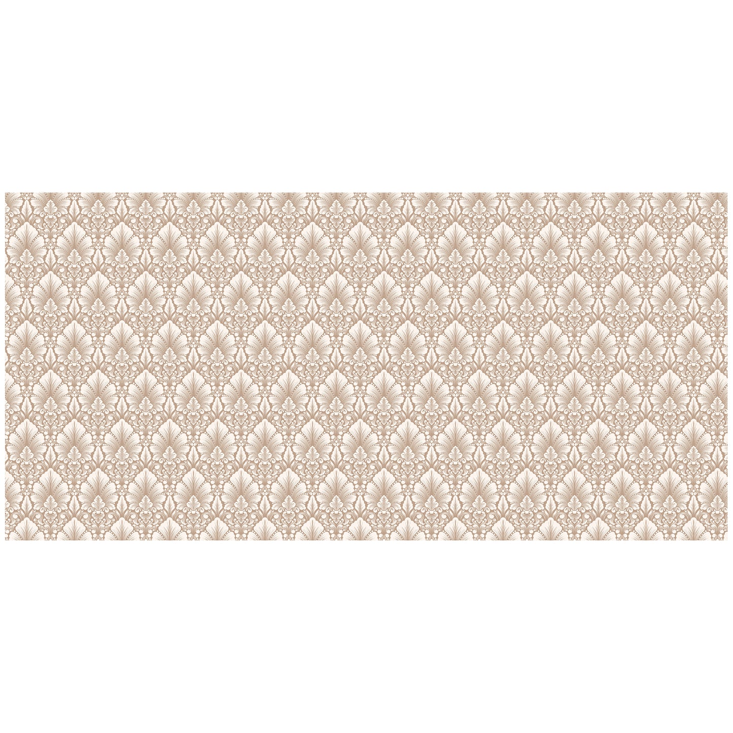 Light Beige on Dark Beige Baroque Pattern 3m Rectangle Tablecloth