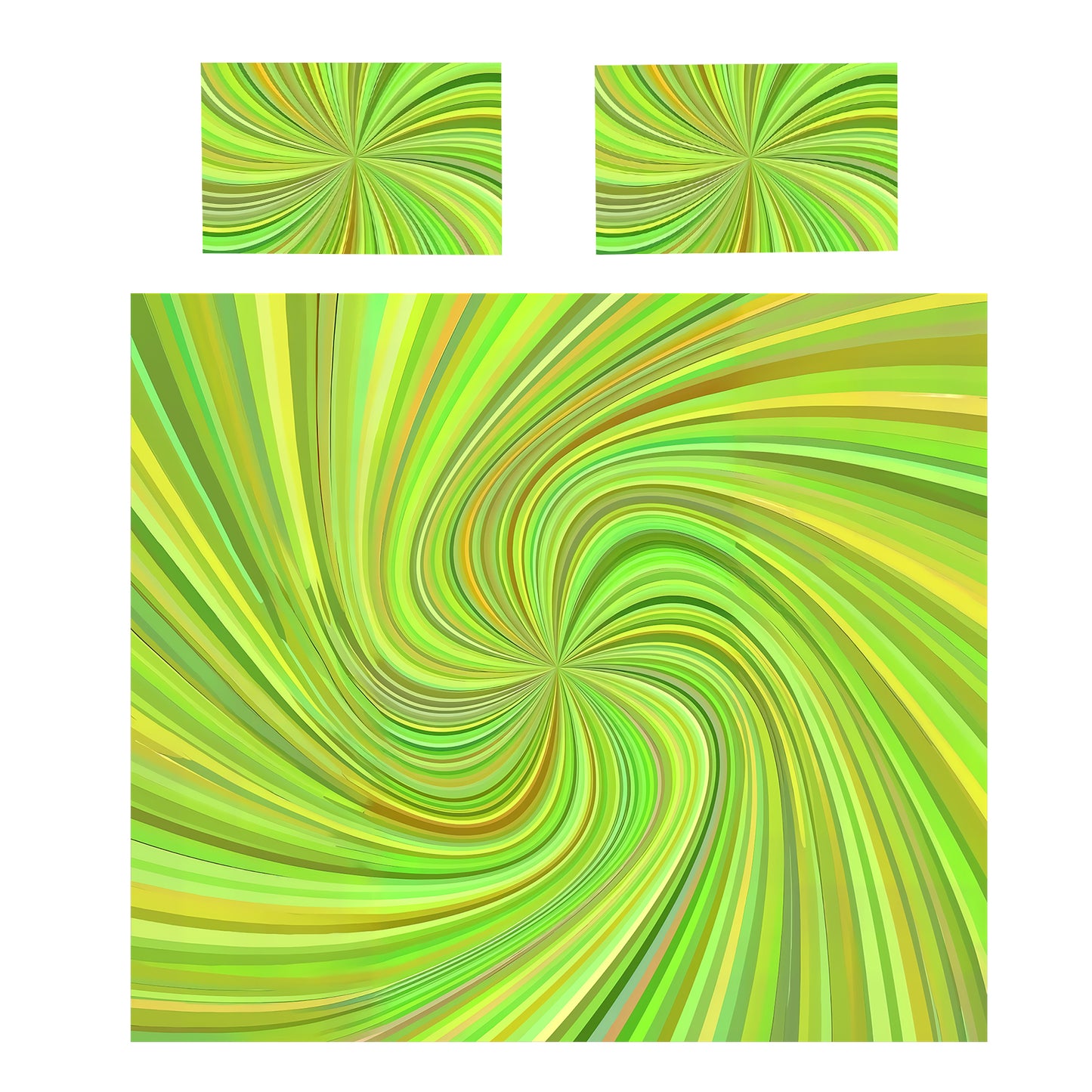 Light Green Swirl Duvet Cover Set