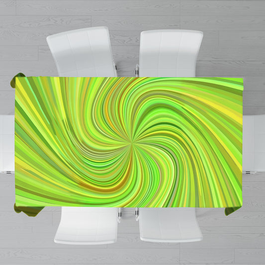 Light Green Swirl Rectangle Tablecloth