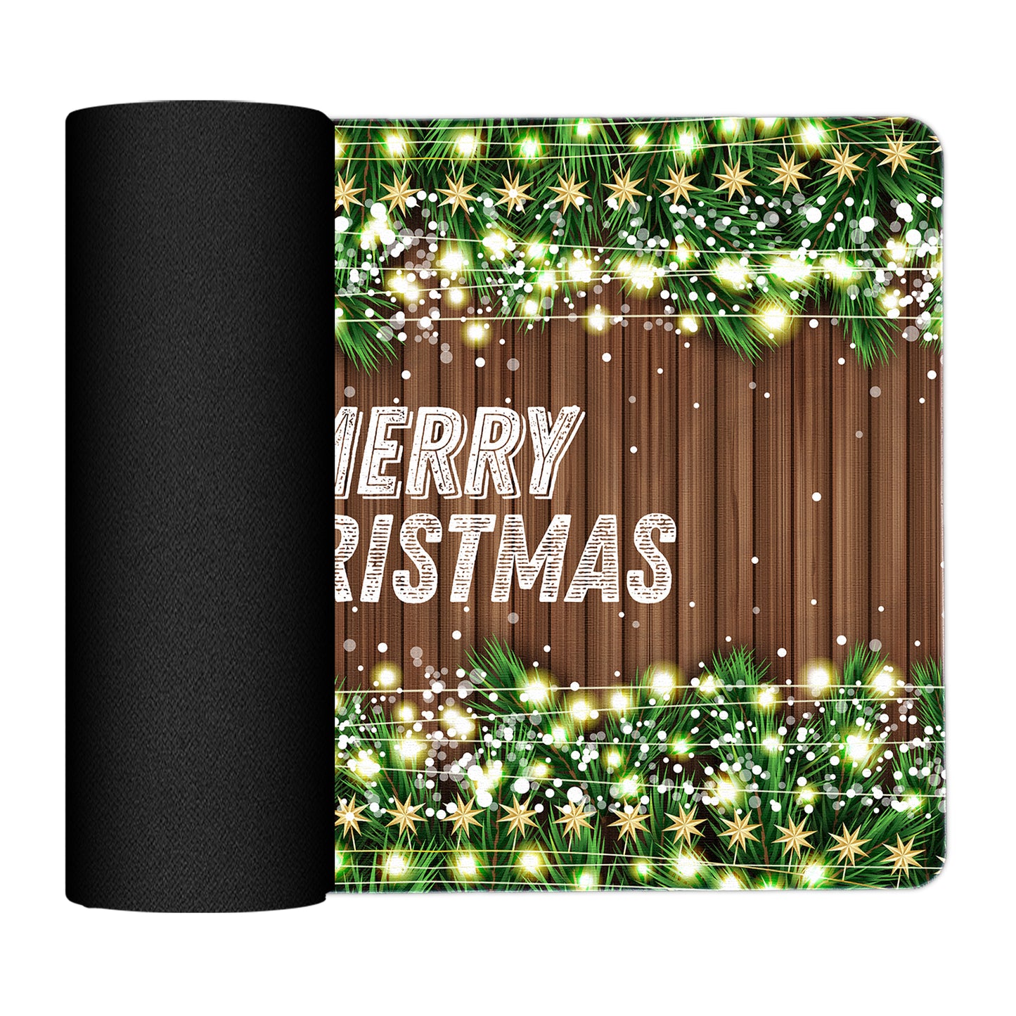 Lights on Wood Christmas Placemats