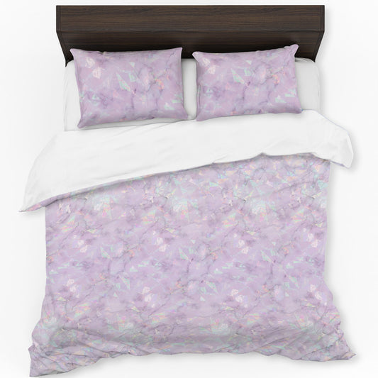 Lilac Diamonds Duvet Cover Set