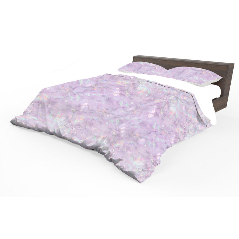 Lilac Diamonds Duvet Cover Set