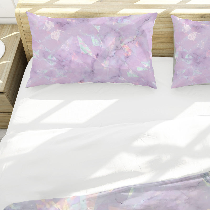 Lilac Diamonds Duvet Cover Set
