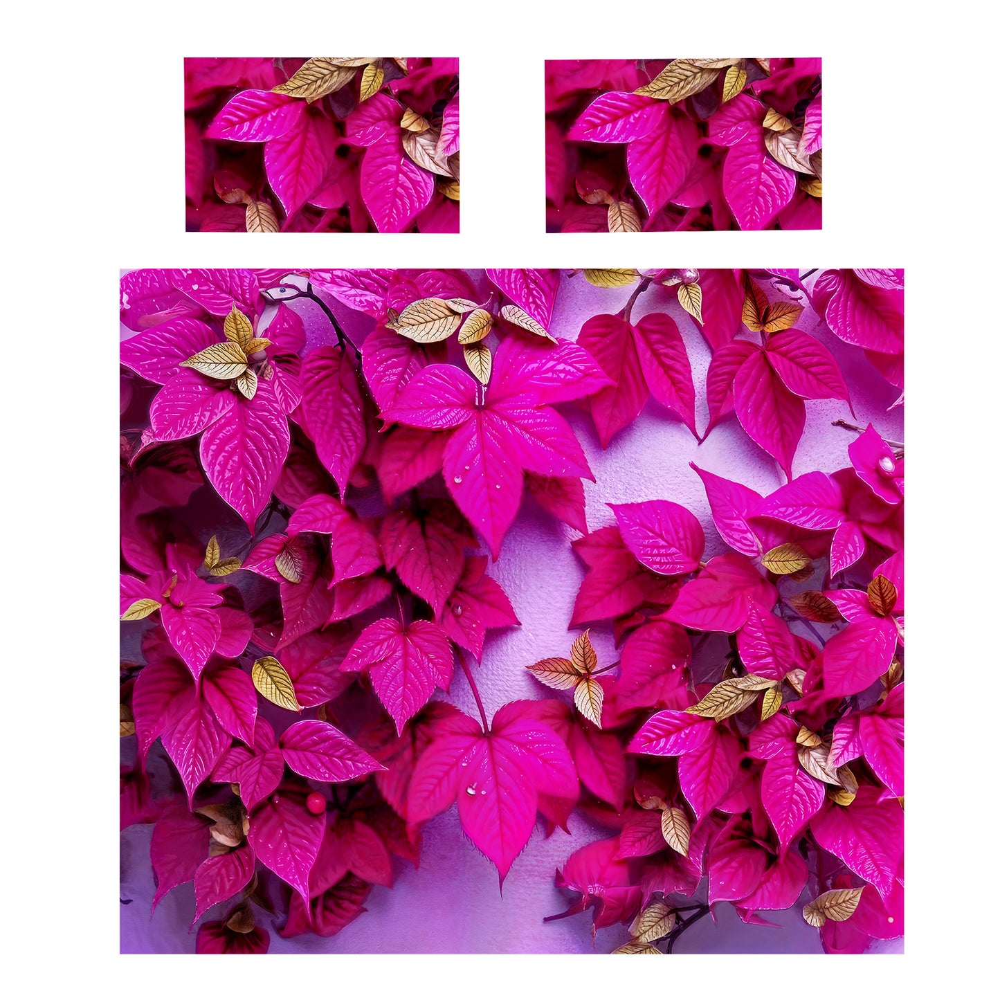 Lilac Leaves Duvet Cover Set