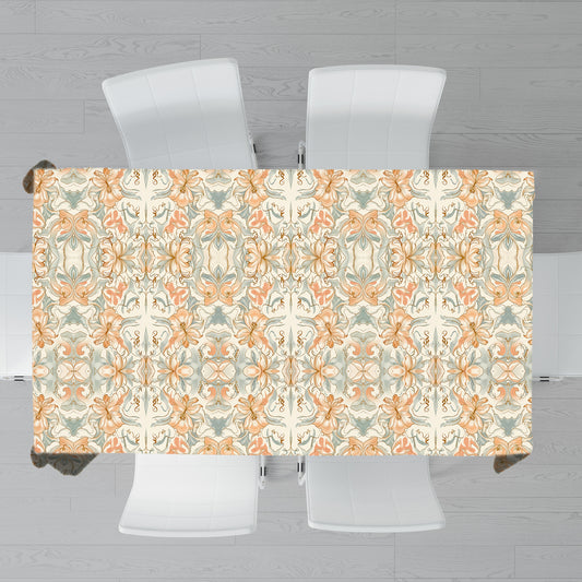 Lilies On Cream Rectangle Tablecloth