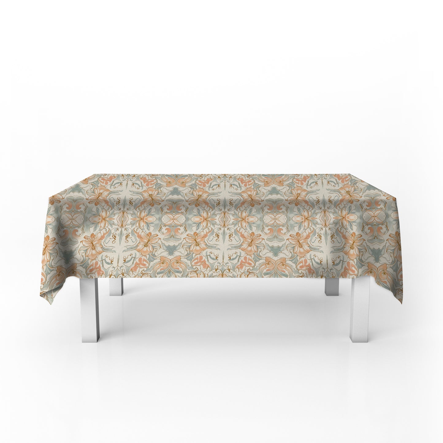 Lilies On Cream Rectangle Tablecloth